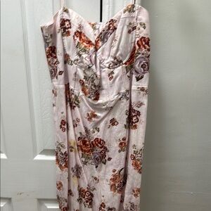 Floral Strapless Dress